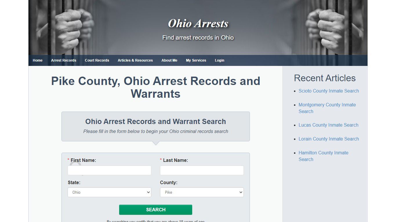 Pike County, Ohio Arrest Records and Warrants - Ohio Arrests